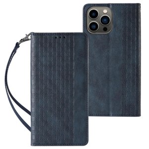 MG Magnet Strap knížkové pouzdro na Samsung Galaxy A34 5G, modré