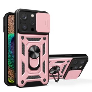 MG Hybrid Armor Camshield kryt na iPhone 15 Pro, růžový