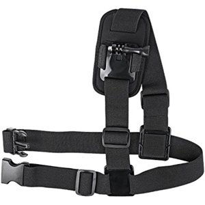 MG Shoulder Strap ramenní popruh s držákem na sportovní kamery, černý