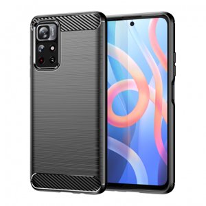 MG Carbon Case Flexible silikonový kryt na Xiaomi Poco M4 Pro 5G, černý