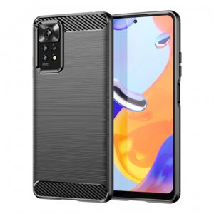 MG Carbon Case Flexible silikonový kryt na Xiaomi Redmi Note 11 Pro 4G/5G, černý