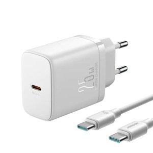 Joyroom JR-TCF11 síťová nabíječka USB-C 25W + kabel USB-C 1m, bíla