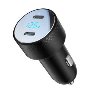 Joyroom JR-CCD02 autonabíječka 2x USB-C 70W, černá