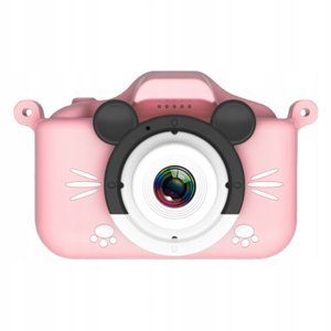 MG C14 Mouse dětský fotoaparát + 32GB karta, růžový