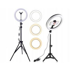 MG Selfie Ring Fill kruhové LED světlo 10'' + statív 1.8m, černé