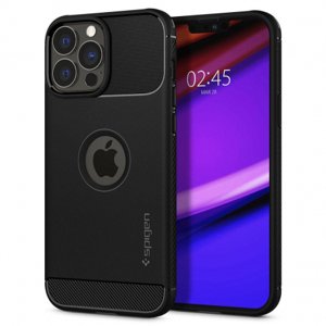 Spigen Rugged Armor silikonový kryt na iPhone 13 Pro, černý (ACS03257)