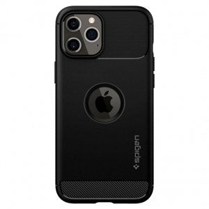 Spigen Rugged Armor silikonový kryt na iPhone 12 / 12 Pro, černý (ACS01700)