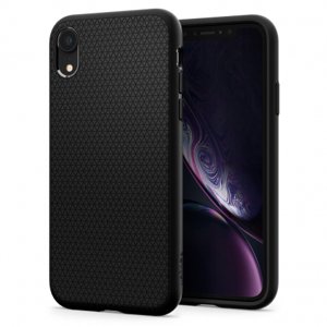 Spigen Liquid Air gumené pouzdro na na iPhone XR, černé (064CS24872)