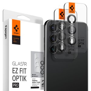 Spigen Ez Fit Optik 2x sklo na kameru Samsung Galaxy S23 / S23 Plus, černé