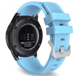 BStrap Silicone Sport řemínek na Samsung Gear S3, pastel blue (SSG006C25)