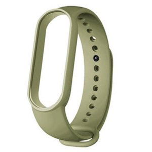 BStrap Silicone řemínek na Xiaomi Mi Band 5/6/7, olive green (SXI011C09)