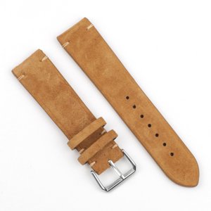 BStrap Suede Leather řemínek na Garmin Vivoactive 4s, brown (SGA011C02)