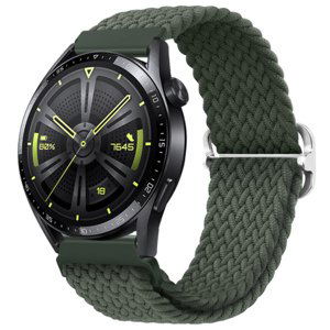 BStrap Elastic Nylon řemínek na Xiaomi Amazfit GTR Mini, olive green