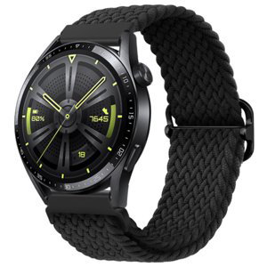 BStrap Elastic Nylon řemínek na Huawei Watch GT3 46mm, black (SSG025C0108)