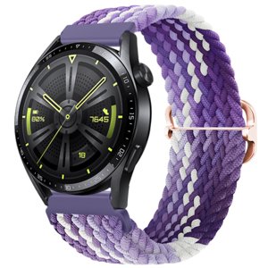 BStrap Elastic Nylon řemínek na Huawei Watch 3 / 3 Pro, grape (SSG025C1209)