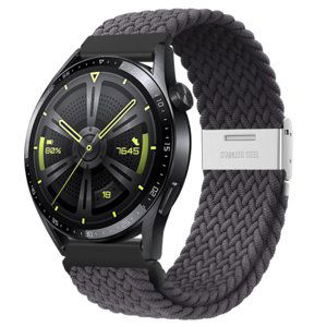 BStrap Elastic Nylon 2 řemínek na Huawei Watch GT3 42mm, space ash (SSG026C0308)