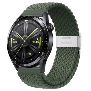 BStrap Elastic Nylon 2 řemínek na Huawei Watch GT 42mm, olive green (SSG027C0502)