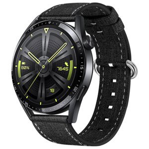 BStrap Denim řemínek na Huawei Watch 3 / 3 Pro, black (SSG031C0110)