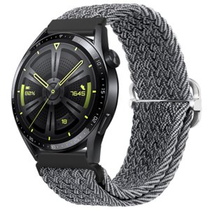 BStrap Braid Nylon řemínek na Huawei Watch GT 42mm, gray black (SSG035C0402)