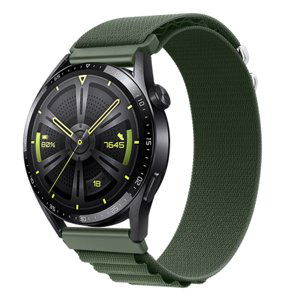 BStrap Nylon Loop řemínek na Huawei Watch 3 / 3 Pro, green (SSG037C0310)