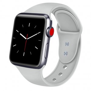 BStrap Soft Silicone řemínek na Apple Watch 42/44/45mm, Gray (SAP008C13)