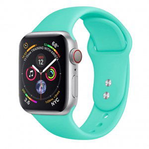 BStrap Soft Silicone řemínek na Apple Watch 42/44/45mm, Mint Green (SAP008C16)