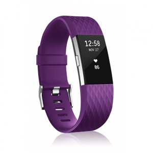 BStrap Silicone Diamond (Large) řemínek na Fitbit Charge 2, purple (SFI002C12)