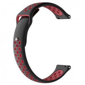 BStrap Silicone Sport řemínek na Samsung Galaxy Watch 42mm, black/red (SXI001C0303)