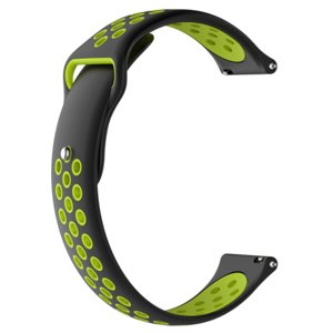 BStrap Silicone Sport řemínek na Garmin Venu 2 Plus, black/green (SXI001C0109)