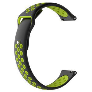 BStrap Silicone Sport řemínek na Xiaomi Amazfit GTR Mini, black/Green