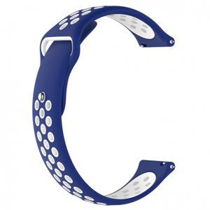 BStrap Silicone Sport řemínek na Samsung Galaxy Watch 42mm, blue/white (SXI001C0503)