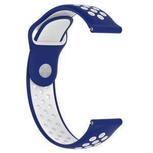 BStrap Silicone Sport řemínek na Huawei Watch GT2 42mm, blue/white (SXI001C0507)