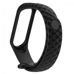 BStrap Silicone Diamond řemínek na Xiaomi Mi Band 3/4, black (SXI007C01)