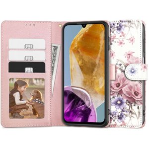 Tech-Protect Wallet knížkové pouzdro na Samsung Galaxy M15 5G, blossom flower