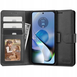 Tech-Protect Wallet knížkové pouzdro na Motorola Moto G54 5G, černé