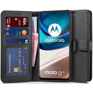 Tech-Protect Wallet knížkové pouzdro na Motorola Moto G42, černé