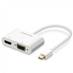 Ugreen MD108 adaptér HDMI / VGA - mini DP 4K, bílý (MD108 10427)