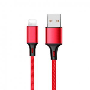 MG kabel USB / Lightning 2.4A 1m, červený