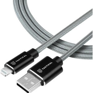 Tactical Fast Rope Aramid Cable USB-A/Lightning MFI 1m šedý