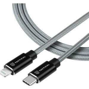 Tactical Fast Rope Aramid Cable USB-C/Lightning MFI 0,3m šedý