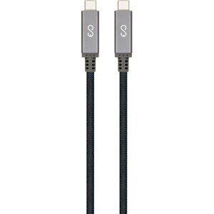 iWant USB-C to USB-C pletený kabel s Thunderbolt 3 šedý 1m