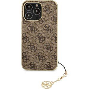 Guess 4G Charms Cover iPhone 13 Pro hnědý