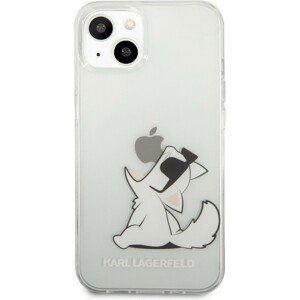 Karl Lagerfeld PC/TPU Choupette Eat Cover iPhone 13 čirý