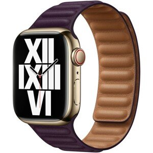 Apple Watch kožený tah 49/45/44/42mm tmavě višňový - S/M