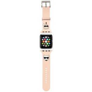 Karl Lagerfeld Karl and Choupette řemínek pro Apple Watch 38/40/41mm růžový