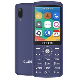 CUBE1 F700 elegantní tlačítkový telefon modrý