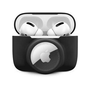 iWant AirPods Pro silikonové pouzdro s Airtag kapsou černé