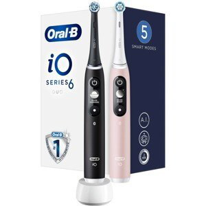 Oral-B iO6 Series Duo Pack Black/Pink Sand Extra Handle