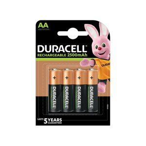 Duracell Rechargeable AA nabíjecí baterie, 2500mAh, 4 ks