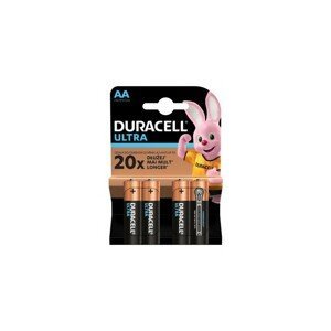 Duracell Ultra AA alkalická baterie, 4 ks